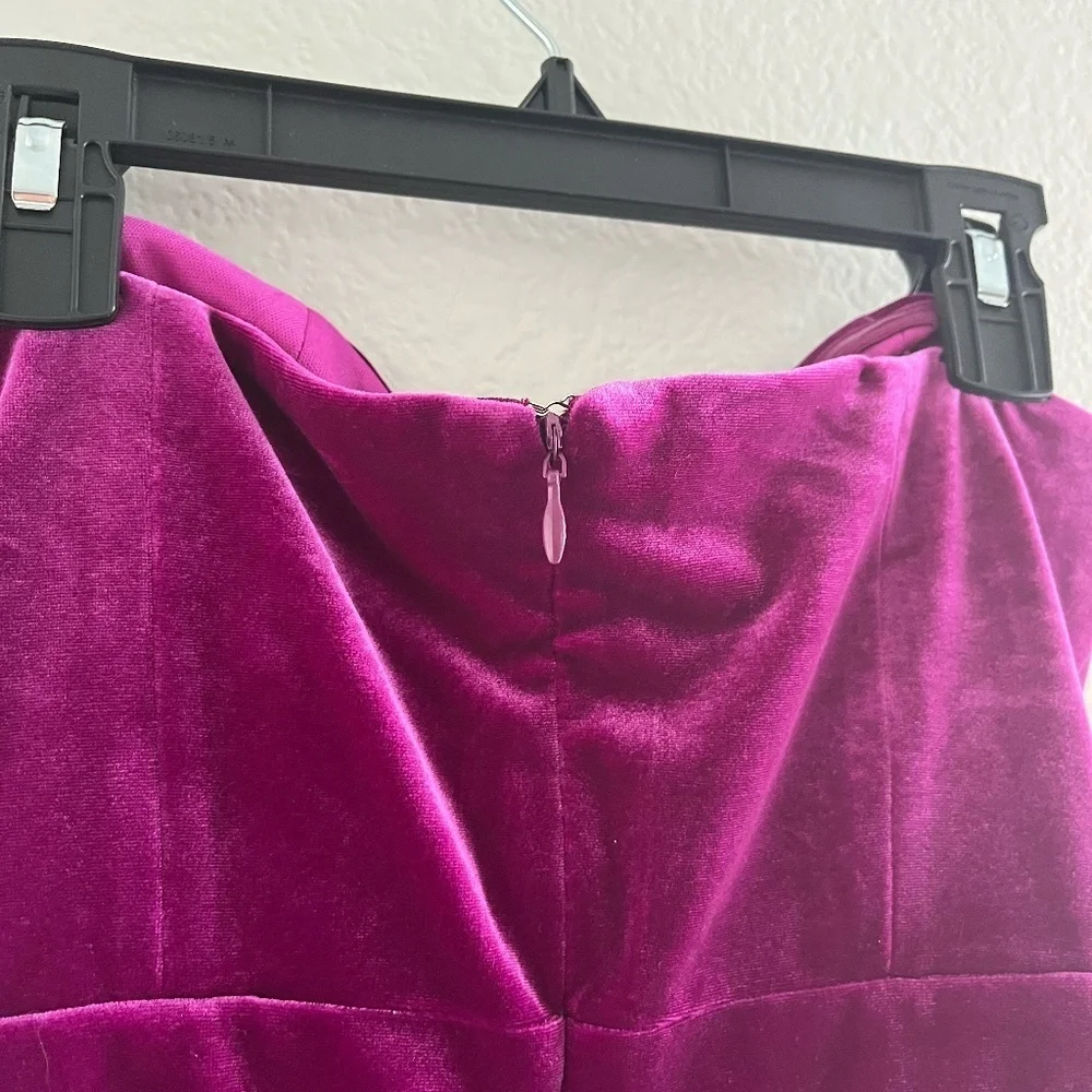 AVEC LES FILLES x ANTHROPOLOGIE | Velvet CutOut Bow Mini Dress Fuchsia | Size XS